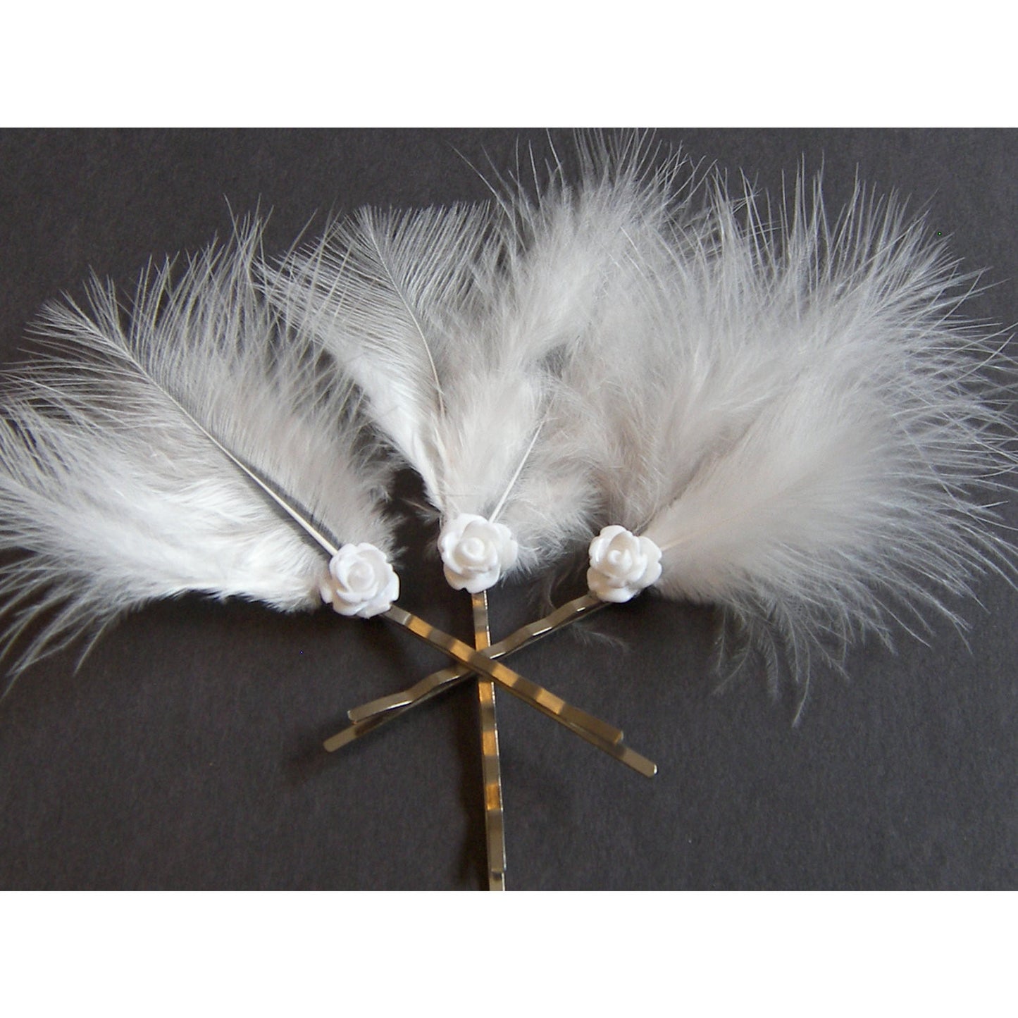 Feather Bobby Pins, Marabou Feathers, Hair Pins Wedding
