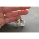 Dandelion Earrings, Hand Blown Glass, Glass Globes, Globe Earrings, Make a Wish, Gifts for Women