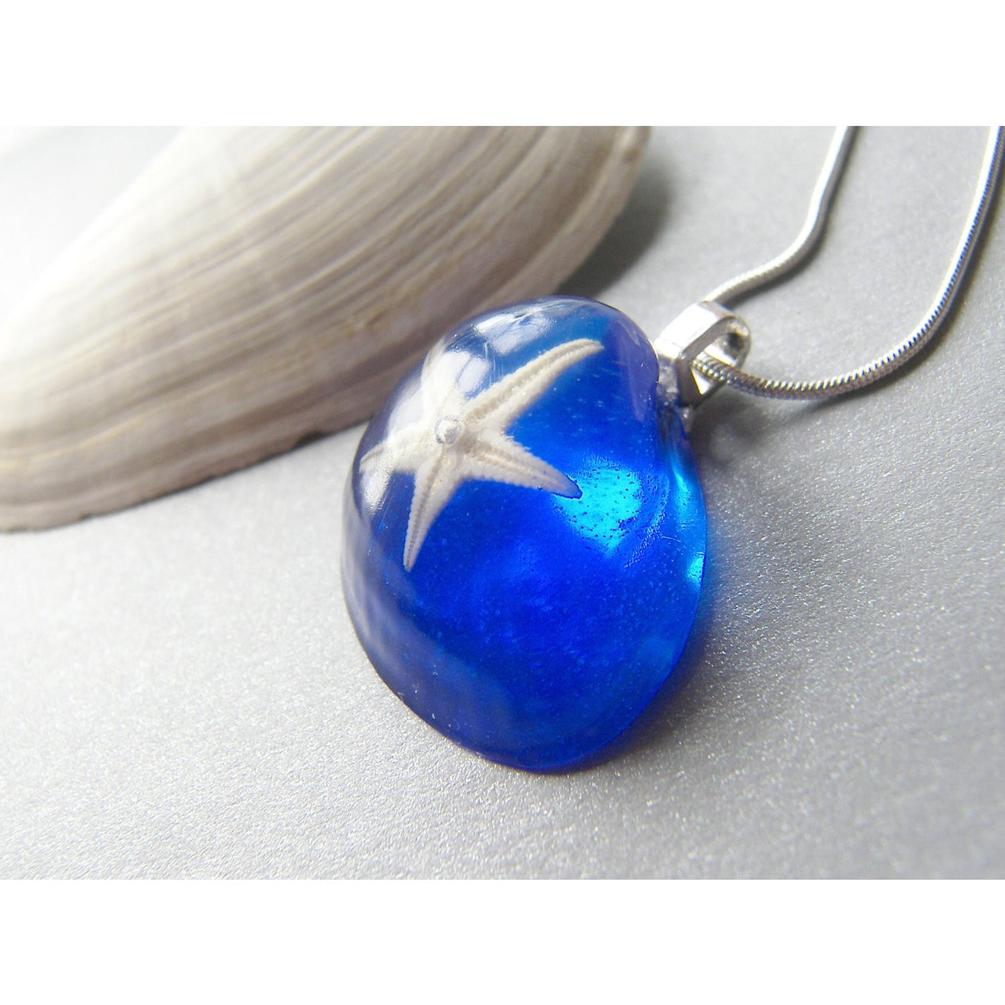 Starfish Resin Pendant, Shell, Seaside, Nature
