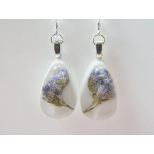 Lavender Earrings, Pressed Flower Jewelry, Bridal Gift, Bridesmaid Earrings, Floral Jewellery