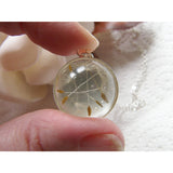Dandelion Seed Necklace encapsulated in Eco Resin