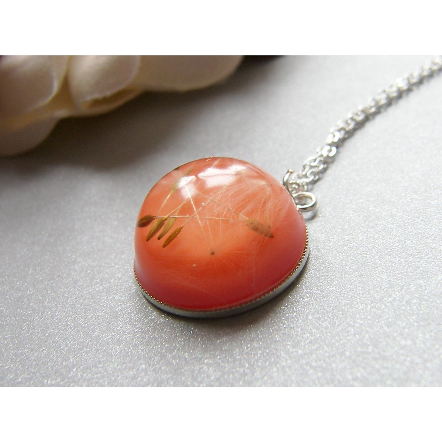 Wishes on the Wind Necklace, Wish Necklace, Gift for Her, Dandelion Necklace, Wedding Necklace, Bride Necklace