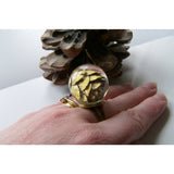 Real Pine Cone Resin Ring, Resin Sphere, Woodland, Nature, Autumn Fall Jewelry