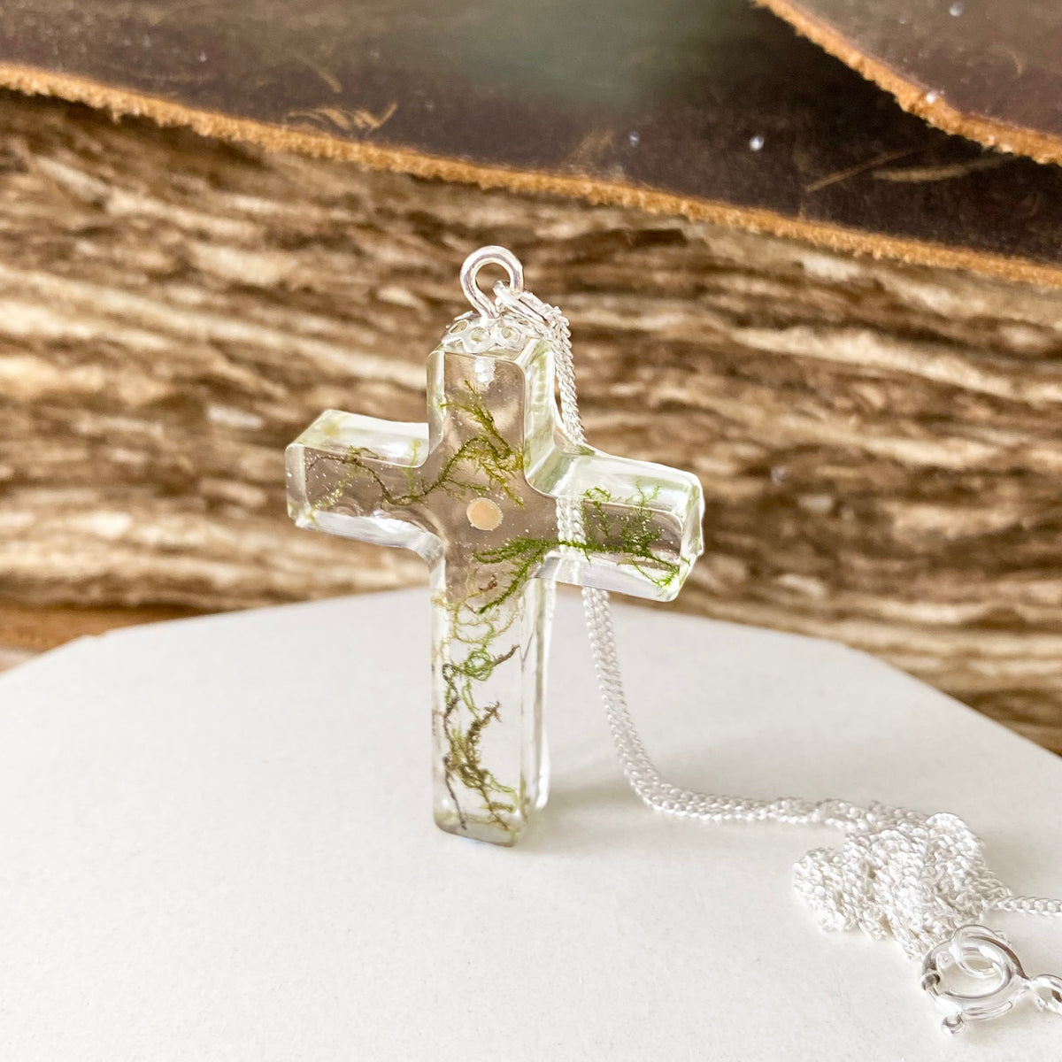 Mustard Seed Cross of Faith| Real Botanical Necklace