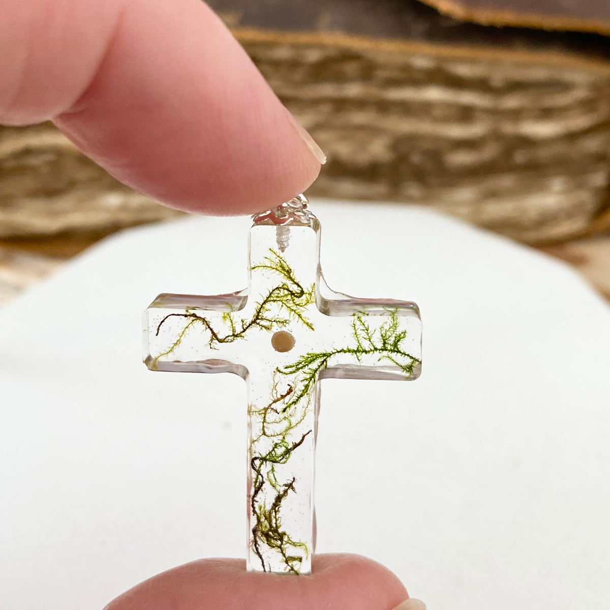 Mustard Seed Cross of Faith| Real Botanical Necklace