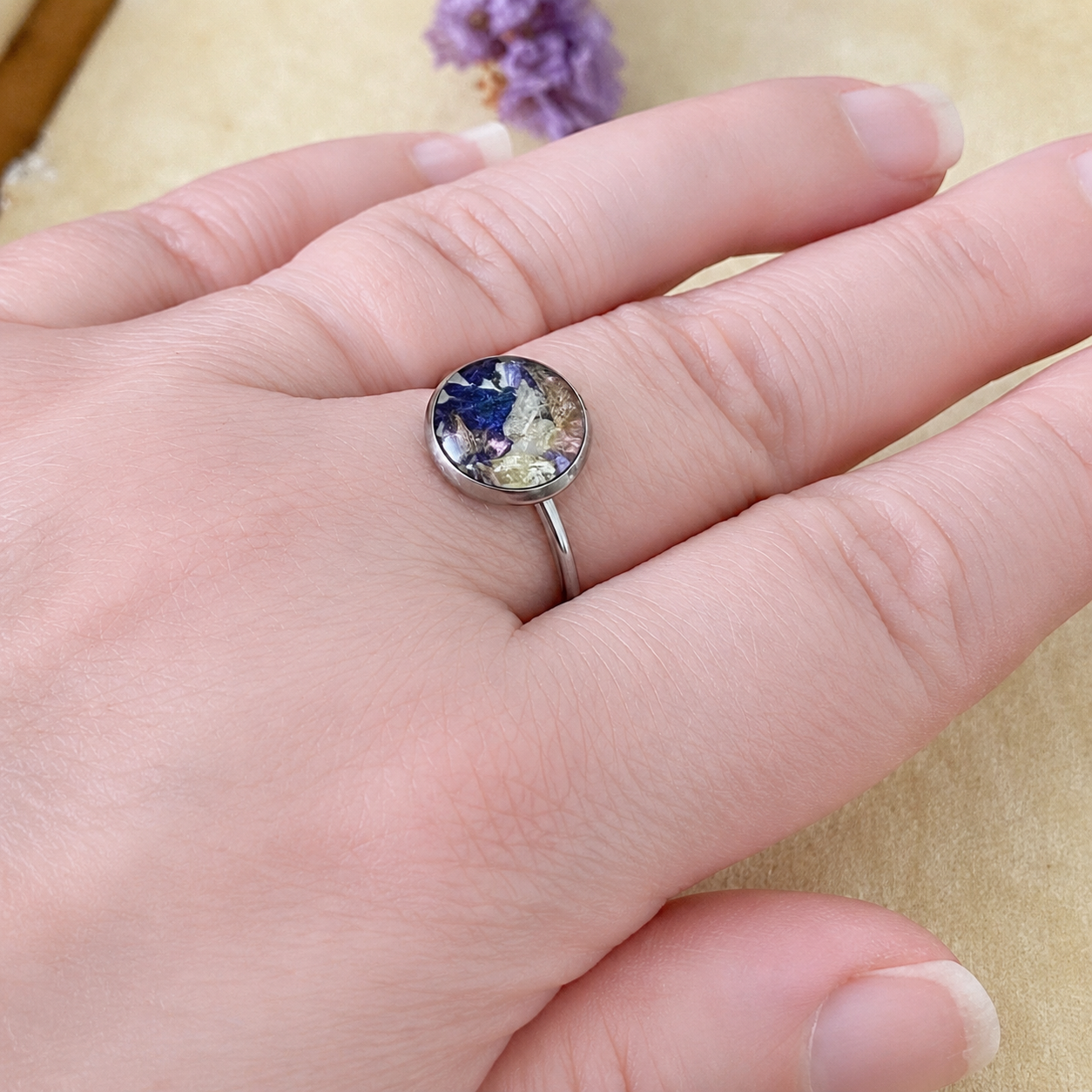 Custom Bridal Flower Ring, Preserve Your Wedding Bouquet, Handmade in Scotland