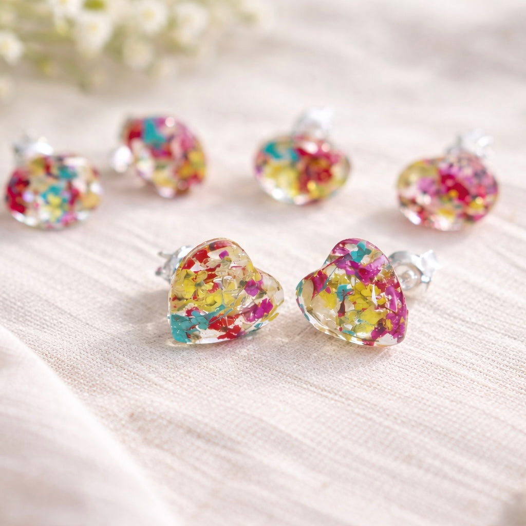 Gorgeous Real Summer Flower Earrings, Summer Blossoms, Sterling Silver Earrings