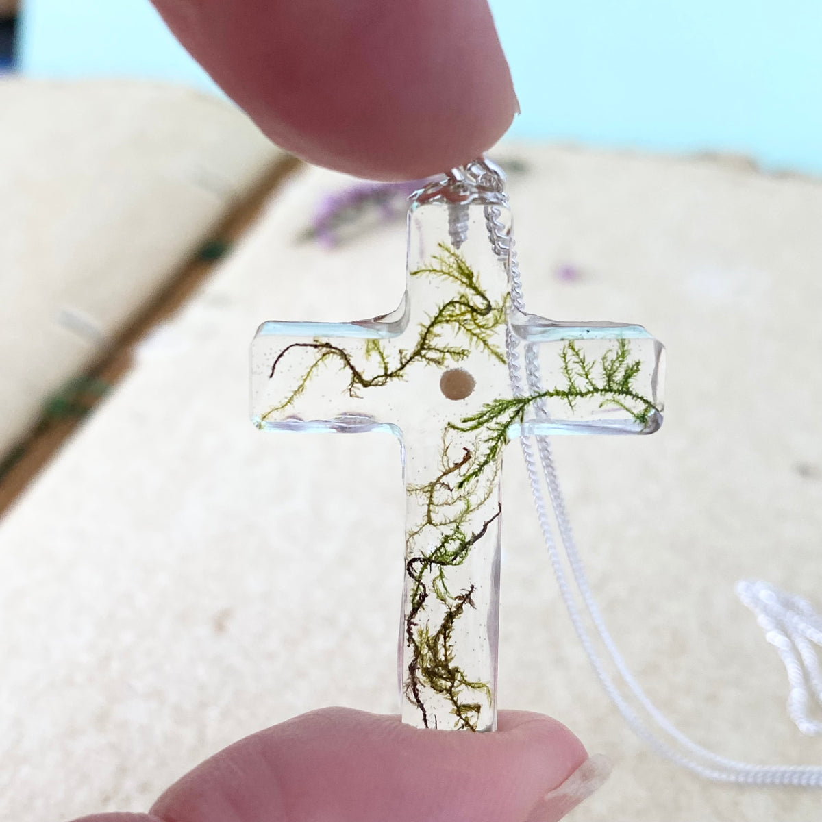 Mustard Seed Cross of Faith| Real Botanical Necklace