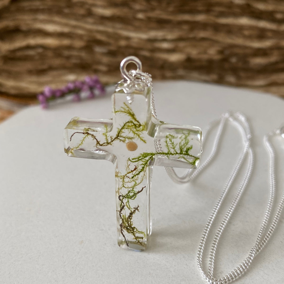 Mustard Seed Cross of Faith| Real Botanical Necklace