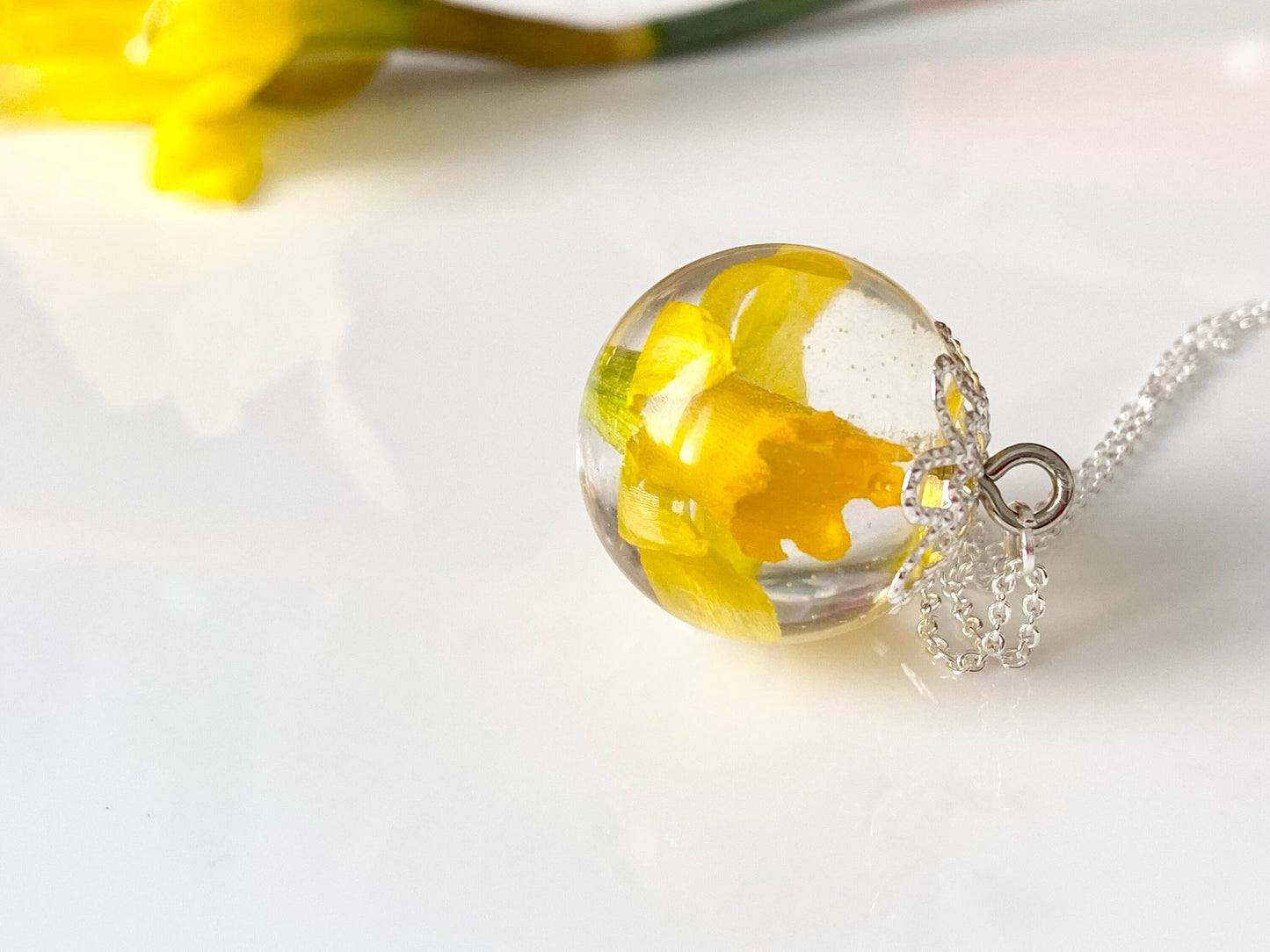 Daffodil Necklace, March Birthflower