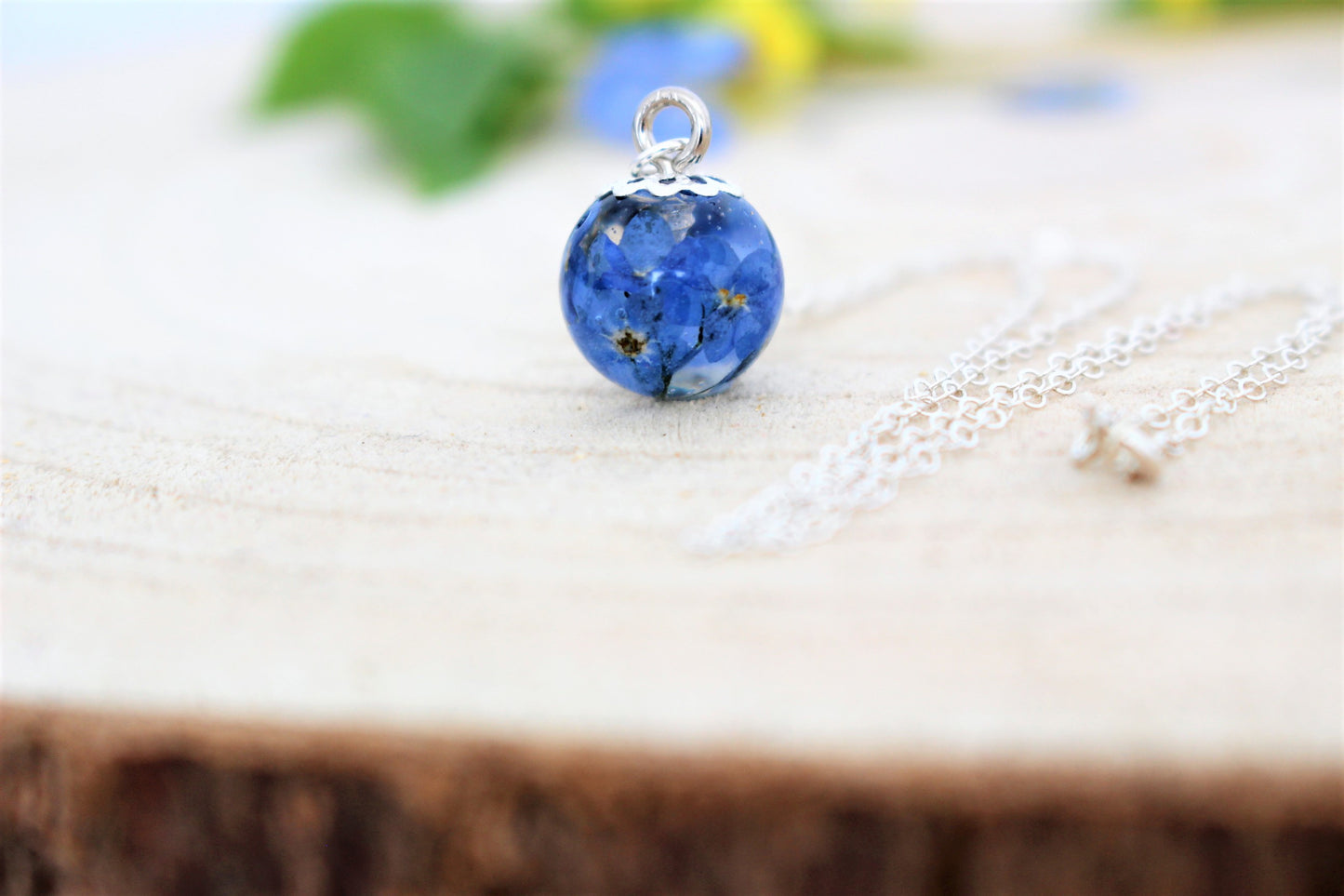Forget Me Not Necklace, Jewelry For Her, Real Flower Jewelry, Dainty Necklace