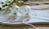 Silver Dandelion Earrings, Make a Wish, Real Flower Jewellery