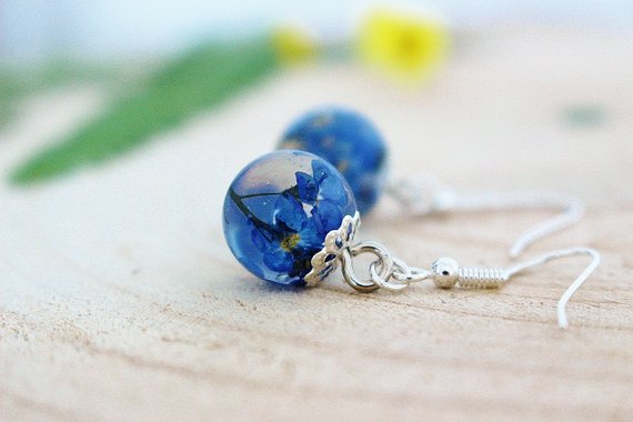 resin sphere earrings