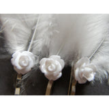 Feather Bobby Pins, Marabou Feathers, Hair Pins Wedding