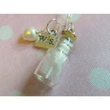 Little Bottle Necklace, Guardian Angel Necklace, Glass Bottle Charm Pendant, Mum Gift, Mom