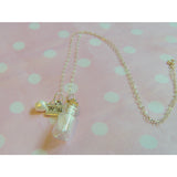 Little Bottle Necklace, Guardian Angel Necklace, Glass Bottle Charm Pendant, Mum Gift, Mom