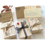WishesontheWind Dandelion Stamped Kraft Gift Box Packaging With Poem