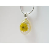 Real Flower Necklace, Sunflower Pendant, Botanical Necklace, Nature, Eco Friendly