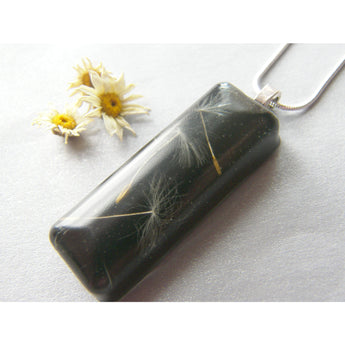 Eco Friendly Necklace, Dandelion Pendant, Nature Jewelry, Eco Necklace, Pressed Flower Jewelry, Pressed Flower Resin