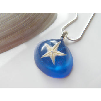 Real Starfish Pendant, Starfish Resin Necklace, Mermaid Pendant