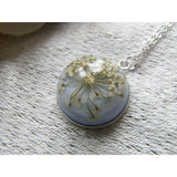 Snowflake Necklace, Winter Necklace, Gift for Mom, Real Flower Necklace, Flower Jewelry, Flower Necklace, Christmas Gift