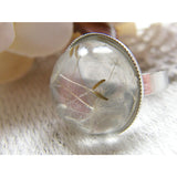Real Dandelion Seeds Ring, Holiday Gift, Nature Specimen, Make a Wish, Eco Friendly