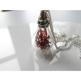 Real Saffron Necklace, Teardrop Pendant, Gift for Chef, Cook, Spicy