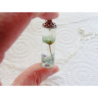 Daisy Necklace, Real Flower Jewllery, Eco Friendly, Real Flower Pendant, Gift for Her, Resin Jewelry, Girlfriend, Wife, Mother