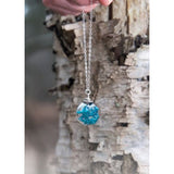 Glass Globe Pendant, Flower Necklace, Dried Flower Jewelry, Secret Garden Necklace, Nature Wedding