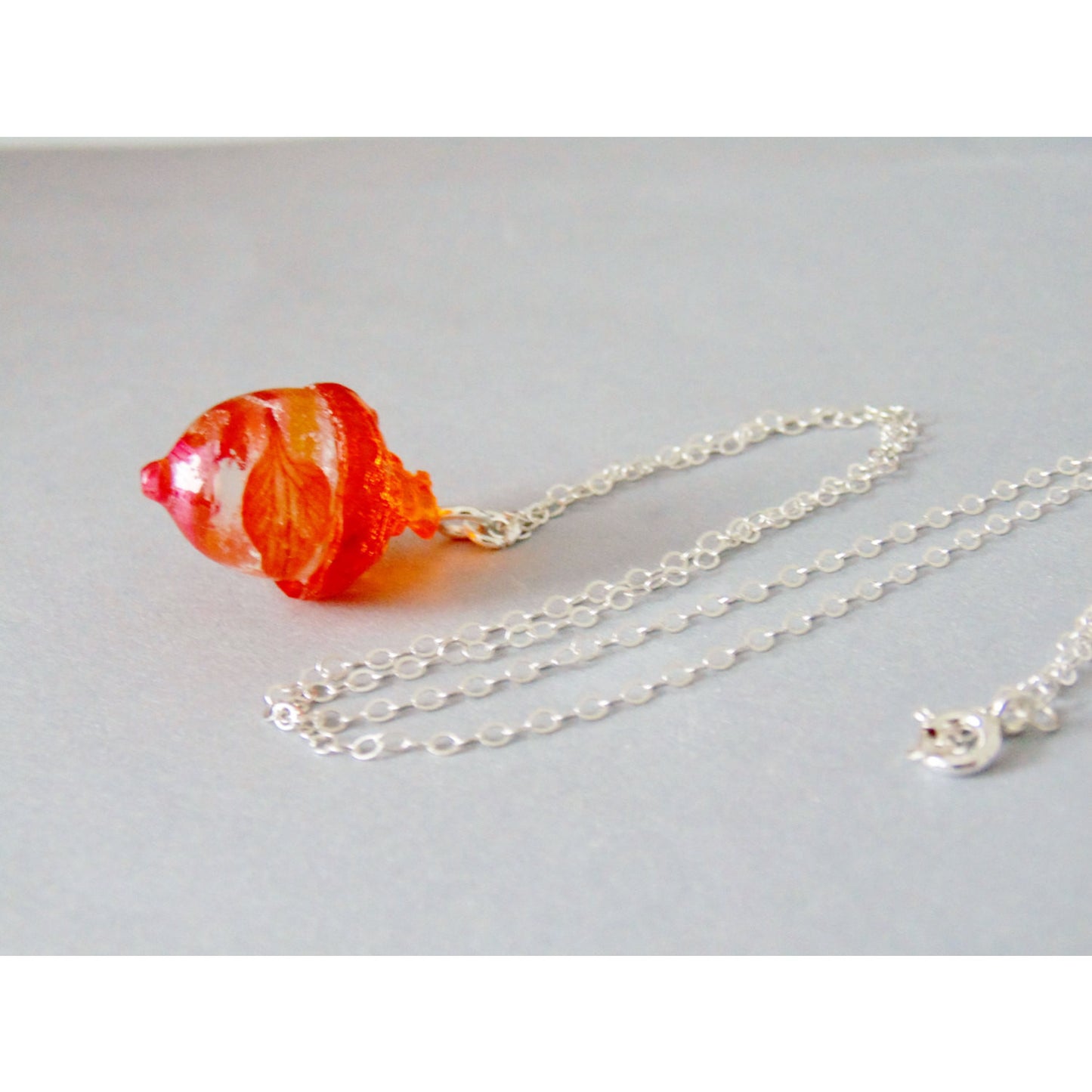 Acorn Necklace with Tiny Leaves